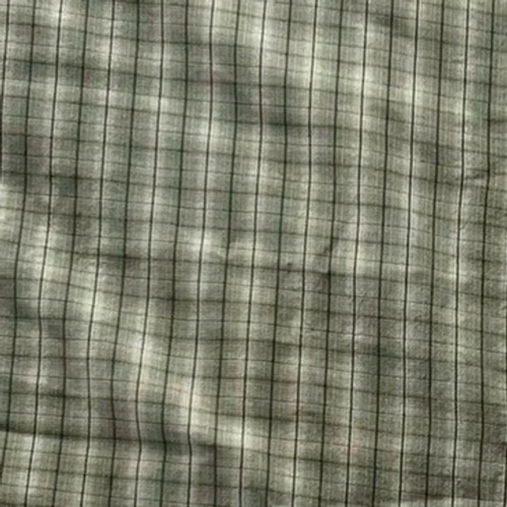 The North Face Men's L Button‎ Front Short Sleeve Shirt Green Check Lightweight